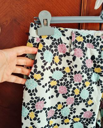 ETRO MILANO pantaloni sigaretta jacquard floreali