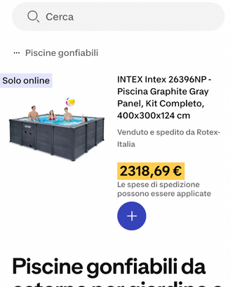 Piscina intex graphite gray 4x3