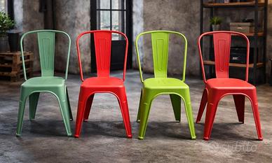 SEDIA POLIPROPILENE COLORATA BAR PIZZERIA BISTROT