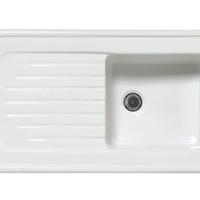 Lavello da incasso ceramica 1 vaschetta 90x50cm