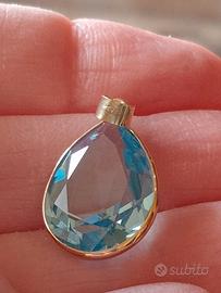 ciondolo in oro 18kt 750 topazio 