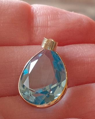 ciondolo in oro 18kt 750 topazio 