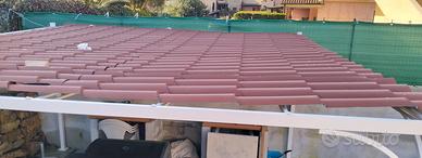 lastre di lamiera di copertura finto coppo