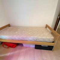 Letto singolo - rete doghe e materasso
