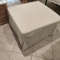 Pouf letto singolo con doghe in legno