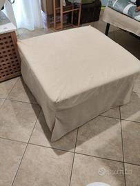 Pouf letto singolo con doghe in legno