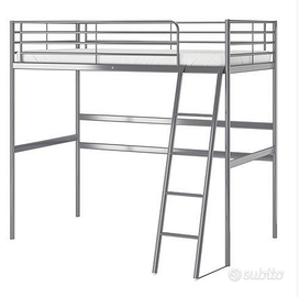 Letto Ikea singolo soppalco scrivania materasso