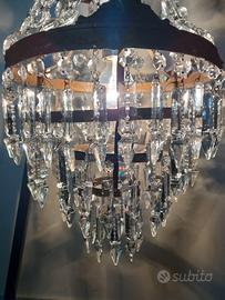 lampadario stile impero restaurato 