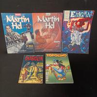 5 fumetti vari vintage, titoli in foto