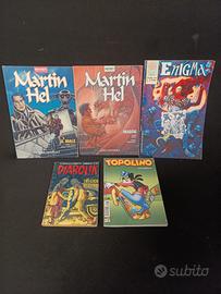 5 fumetti vari vintage, titoli in foto