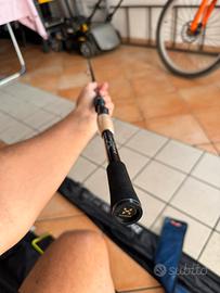 Canna top carbonio toray anelli titanio