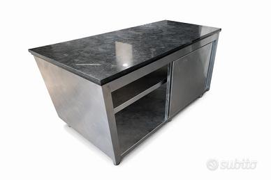Banco frigo con piano in marmo e ante scorrevoli