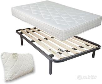 Materasso e rete a doghe ad una piazza e mezza