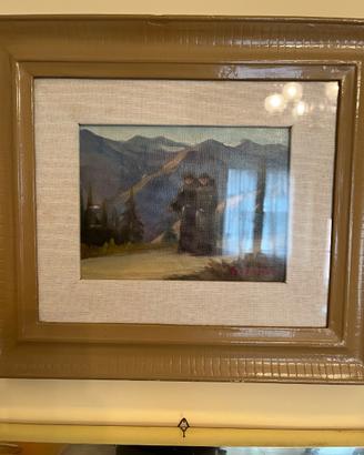 Quadro olio Padre Ortensio Gionfra originale