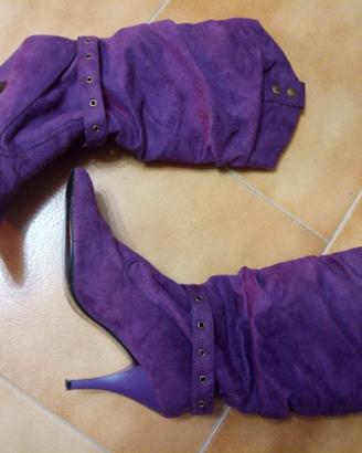 stivali viola  nr.36 come nuovi