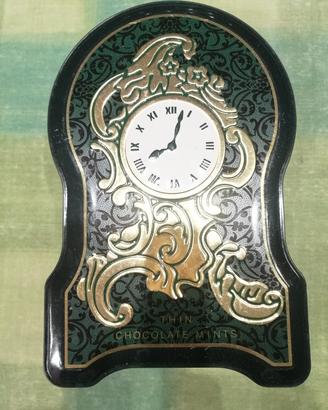 Scatola latta After Eight vintage Orologio 
