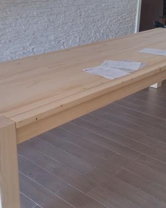 tavolo in massello di abete spazzolato fisso 250