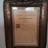 stampa liturgica o religiosa antica con cornice