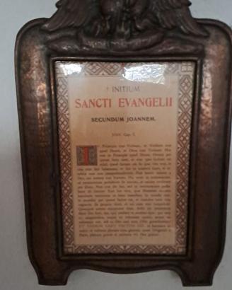 stampa liturgica o religiosa antica con cornice