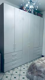 armadio 6 ante+ letto a cassettone singolo 