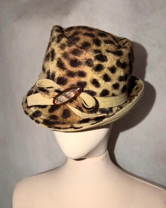 Cappello Vintage Leopardato Animalier