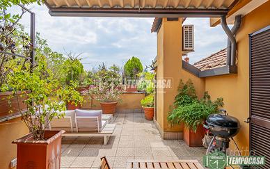 ATTICO BILOCALE CON DUE TERRAZZI PANORAMICI, BOX E