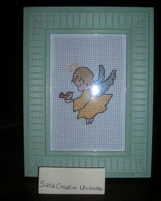 Quadretto con angioletto giallo aranciato