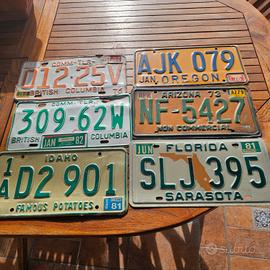 targhe americane originali