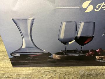 Set vino: Decanter + 2 calici + Palline pulizia