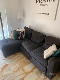 divano letto ad angolo con penisola 