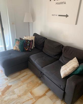 divano letto ad angolo con penisola 