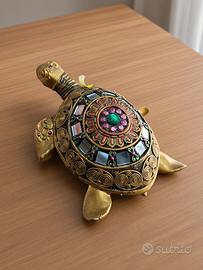 Tartaruga decorativa dorata ✨