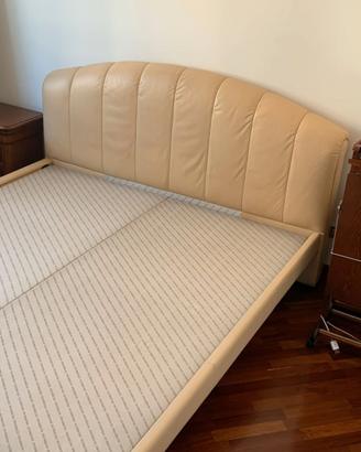 LETTO MATRIMONIALE IN PELLE FRAU