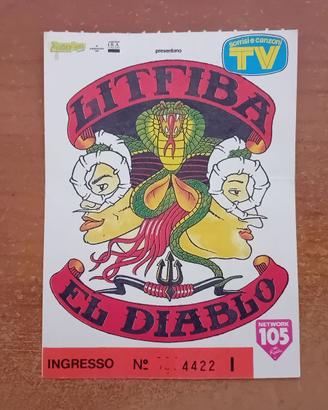 Bglietto concerto Litfiba tour El Diablo