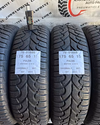 4 PNEUMATICI 175/65 R15 FULDA INVERNALI