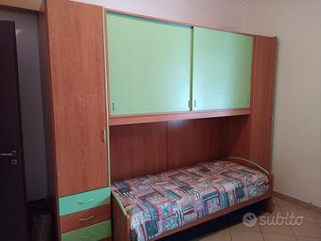 Cameretta a ponte verde mela e ciliegio