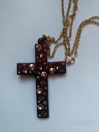 Pendente croce in metallo