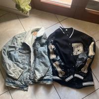 giacca di jeans invernale e giacchetto college