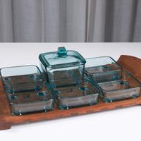 Cabaret in Teak e Vetro Quistgaard per Dansk