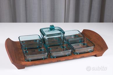 Cabaret in Teak e Vetro Quistgaard per Dansk