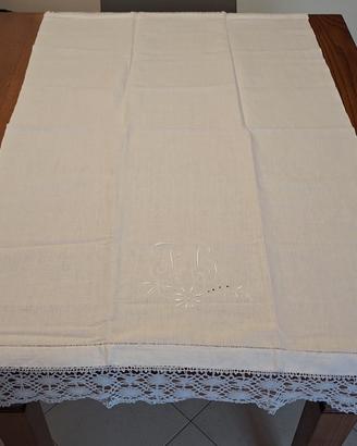 Asciugamano/runner antico in lino e cotone
