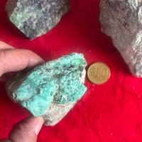 Malachite, Rubino in fucsite e calcite