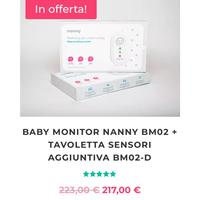 BABY MONITOR respiro neonato NANNY 2 TAVOLETTE