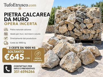 PIETRA CALCAREA DA MURO – OPERA INCERTA – CESTA 10