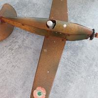 aereo latta militare giocattolo d'epoca 