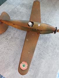 aereo latta militare giocattolo d'epoca 