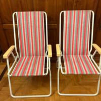 Coppia sedie pieghevoli vintage
