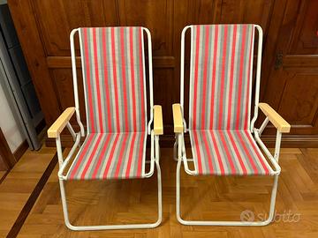Coppia sedie pieghevoli vintage
