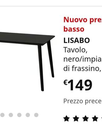 tavolo  ikea piano in legno nero