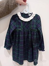Vestito bimba scozzese 5/6 anni